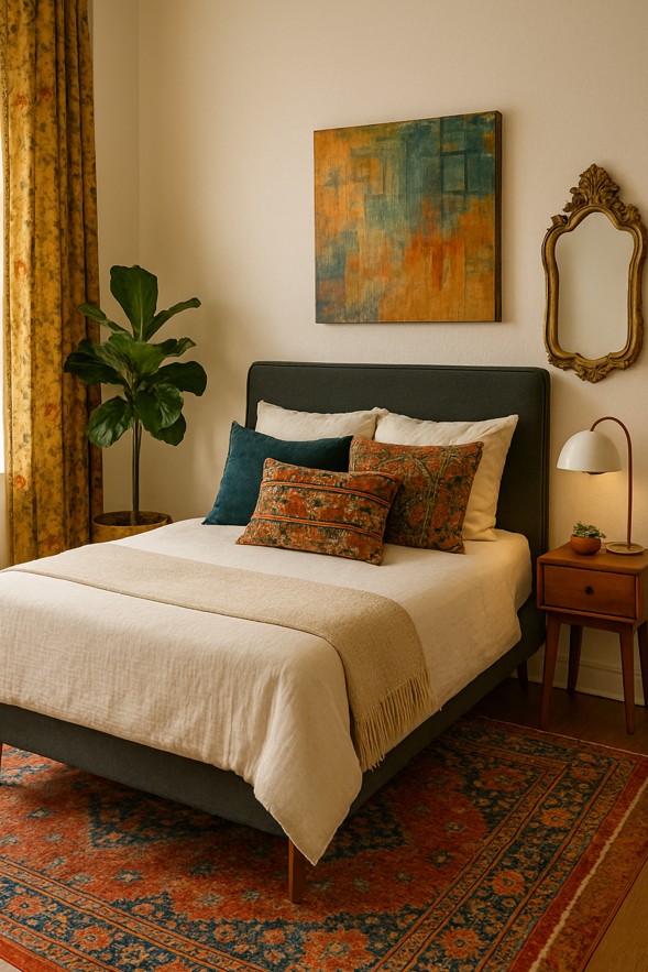 Eclectic Solutions for Small Bedrooms