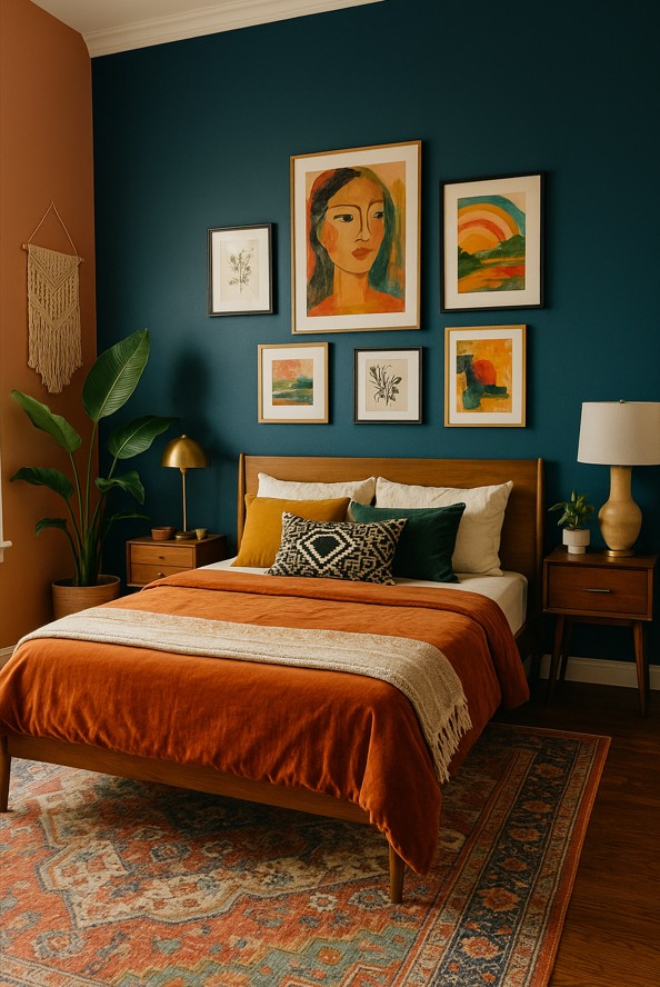 Wall and Floor Decoration in Eclectic Bedrooms