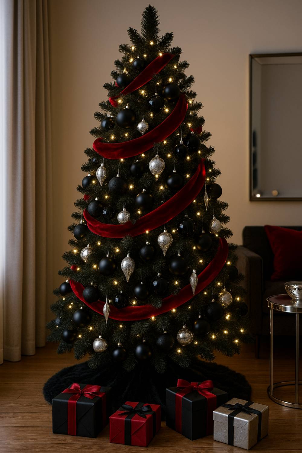 Glam Black & Red Christmas