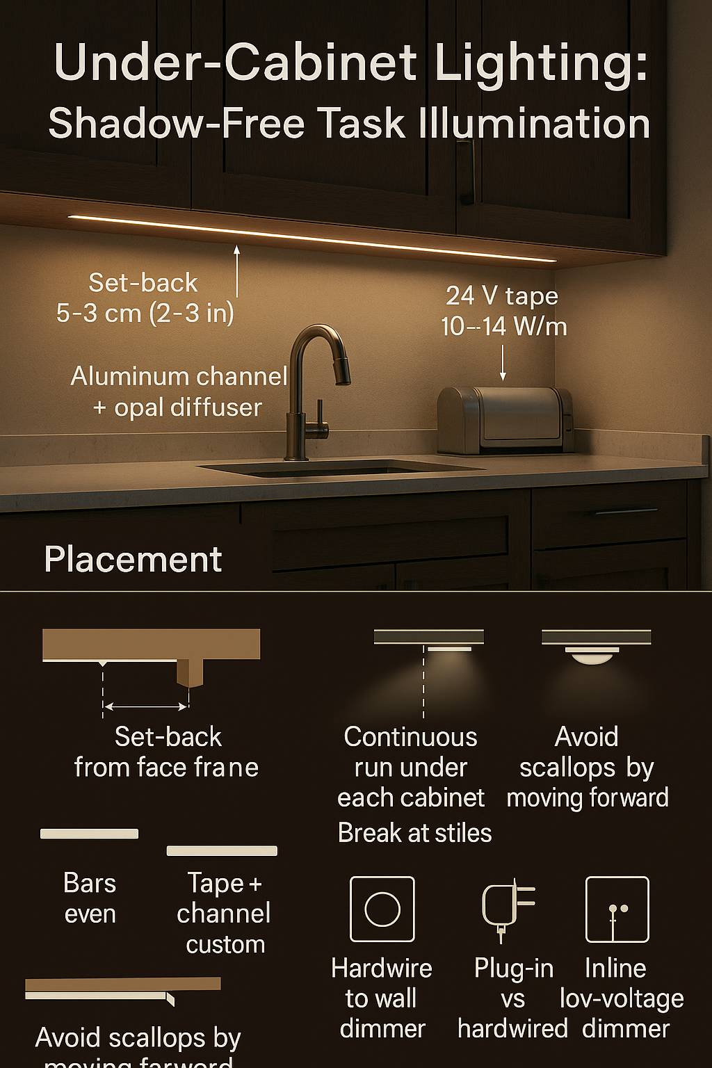 Under-Cabinet Lighting: Shadow-Free Task Illumination