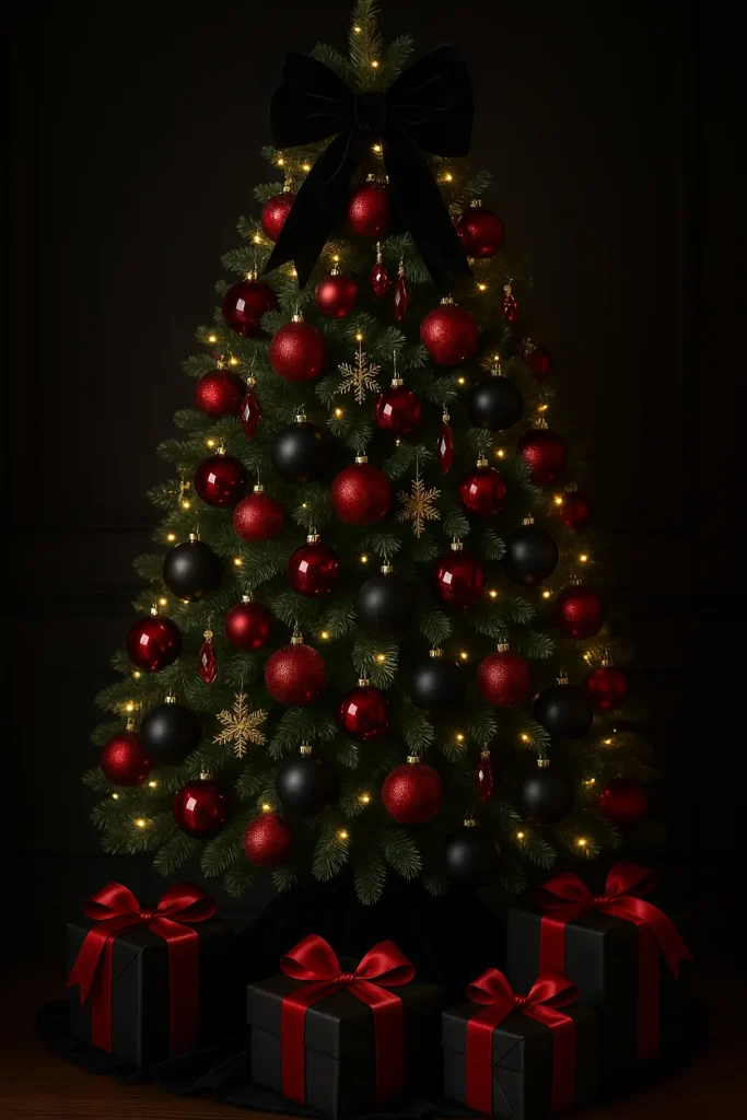 Luxe Noir Gift-Wrapped Tree