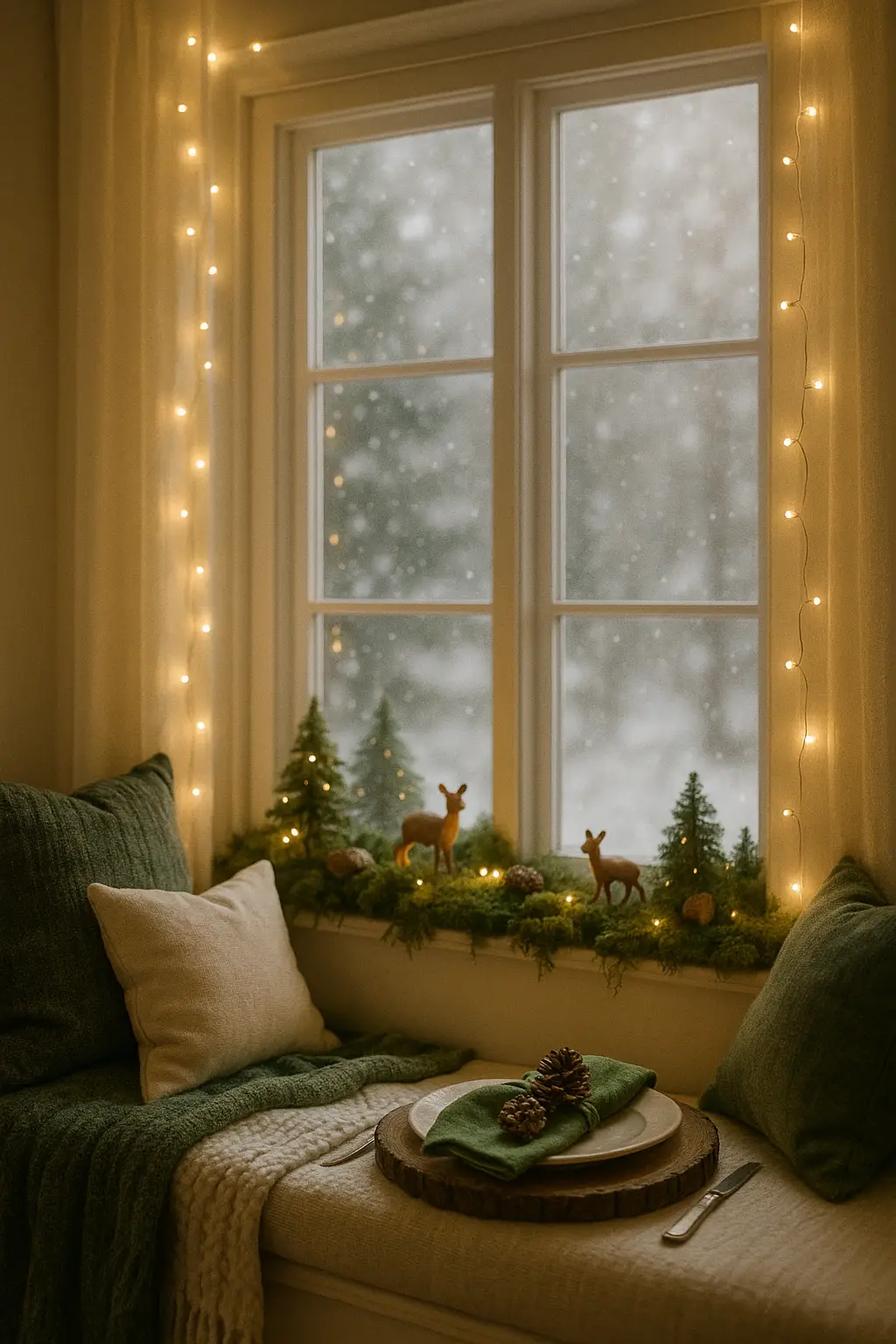 Magical Window Nook with Fairy Lights